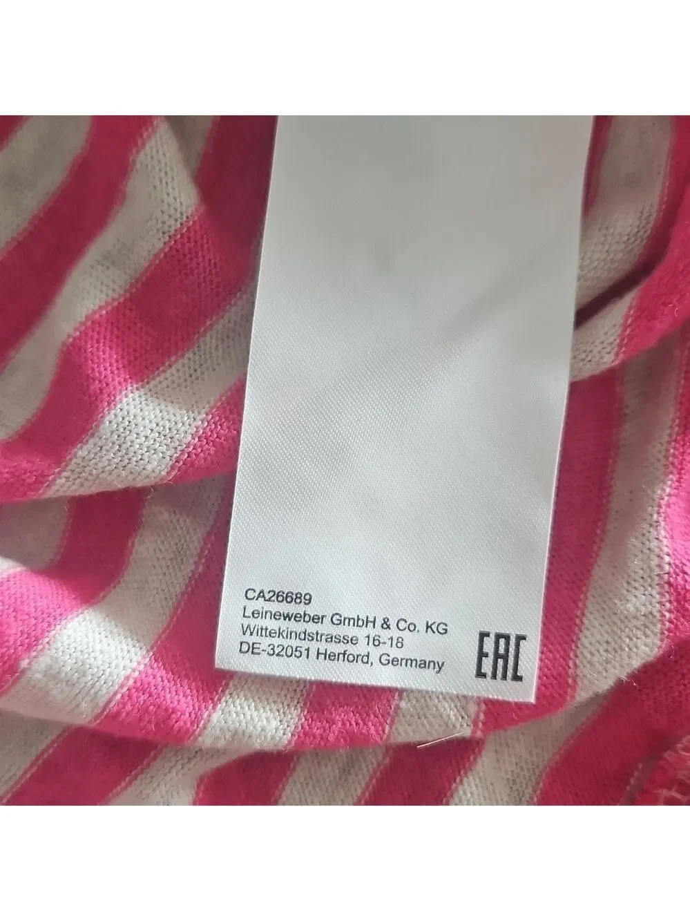 Brax Linen Candice Striped Tee Pink & White Women’s Medium | Lightweight Summer - Picture 5 of 8